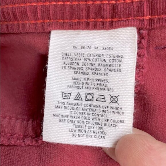 Anthropologie Pilcro Mid Rise Red Corduroy Skinny Pants 32 - Picture 6 of 16